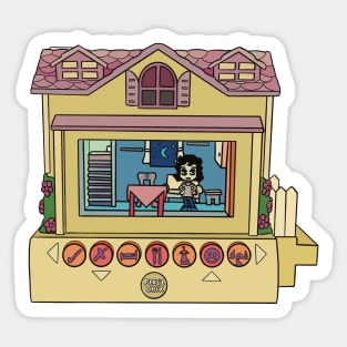 Pixel Chix Yellow House Sticker